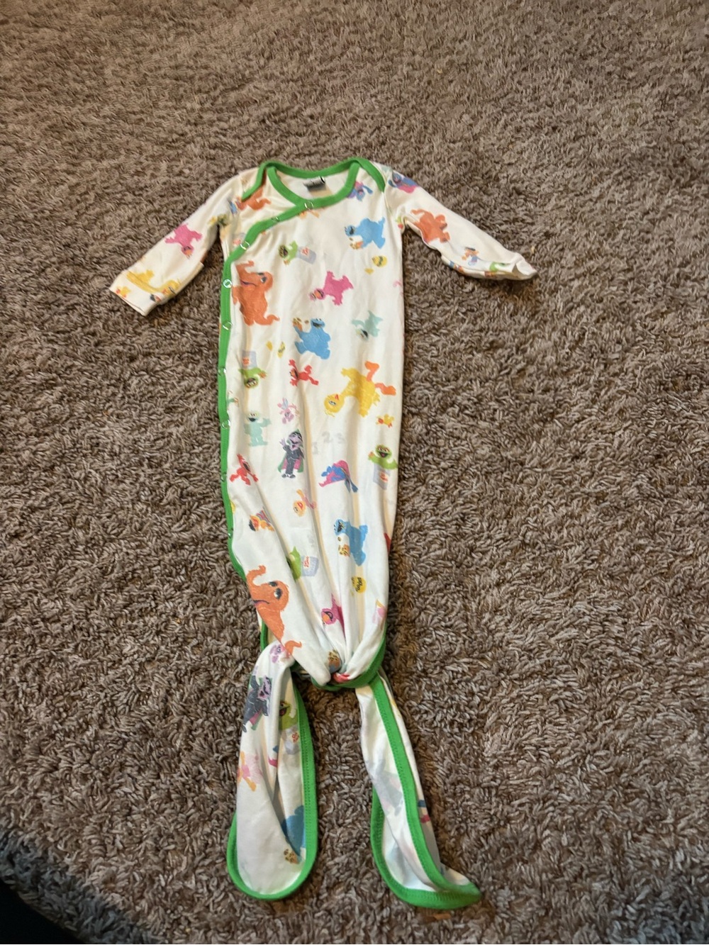 Copper Pearl bamboo Knoted Gown Elmo print